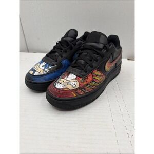 Custom Sonic The Hedgehog School Nike Air Force 1 (BLACK FV5951-001 Youth 3Y